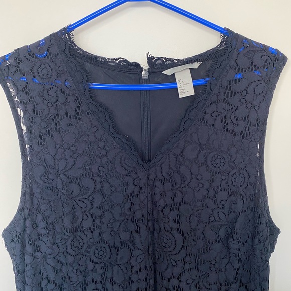 Navy blue lace dress - Picture 2 of 5